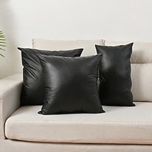 1pc Cushion Covers Faux Leather Decorative Pillow Cases for Living Room Home Decor Garden Couch Bed Sofa miniinthebox