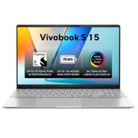 ASUS VivoBook S 15 OLED S5507QA-MA001W, Snapdragon X Elite X1E 78 100 Processor, 32GB RAM, 1TB SSD, 15.6 Inch OLED 3K 120Hz, Qualcomm Adreno GPU, Win11 Home, Eng-Arab K-B, Silver