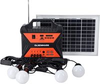 Olsenmark Portable Solar Power Station Box Black And Orange - OMPS1825