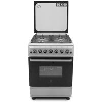 Gratus 60X60 Free Standing Gas Cooker, 4 Burners, Turbo Fan, Double safety, Commercial Cast Iron, Model- FCR604KTSS1