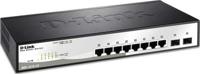 D-Link 10-Port Gigabit PoE Switch, Advanced L2 Switching & Security, 8x 10/100/1000 PoE Ports, L2+ Static Routing, 65W PoE Budget | DGS-F1100-10PS-E/B