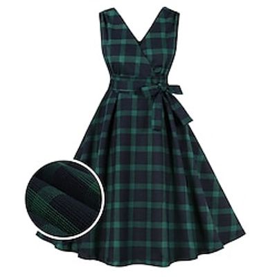 Retro Vintage 1950s Vintage Dress Cocktail Dress Swing Dress Flare Dress Audrey Hepburn Women's Cosplay Costume Masquerade Party  Evening Dress Lightinthebox
