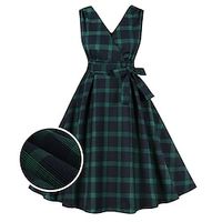 Retro Vintage 1950s Vintage Dress Cocktail Dress Swing Dress Flare Dress Audrey Hepburn Women's Cosplay Costume Masquerade Party  Evening Dress Lightinthebox - thumbnail