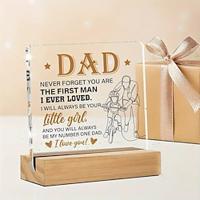 Gifts For Father From Daughter Gifts For Father's Day Christmas Father's Day Decorative Gifts For Father Father's Day Acrylic Desk Decoration Sign Lightinthebox