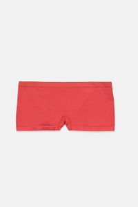 Womens Pull On Boyshort  Red Orange
