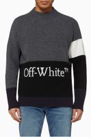 Colour-Block Intarsia Logo Knitted Sweater - thumbnail