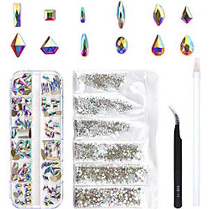 120 Pcs Multi Shapes Glass Crystal AB Rhinestones For Nail Art Craft Nail Decorations Lightinthebox