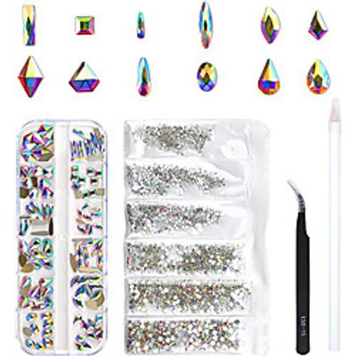 120 Pcs Multi Shapes Glass Crystal AB Rhinestones For Nail Art Craft Nail Decorations Lightinthebox