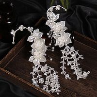 Wedding Pearl Imitation Pearl Chandelier Earrings with Pearls 1 PC Wedding  Party  Evening Headpiece Lightinthebox - thumbnail