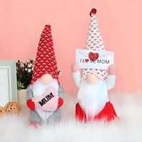 Mother's Day Special: No-Face Doll Envelope Embracing a Love Heart, Accompanied by a Plush Rudolph Scene Figurine - Perfect Decoration for Celebrating Mom's Love and Warmth Lightinthebox