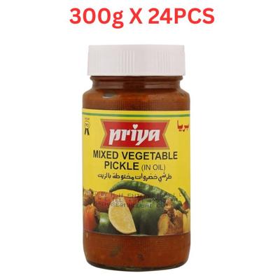 Priya Mixed Vegetable Pickle In Oil 300g Pack of 24