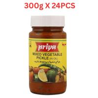 Priya Mixed Vegetable Pickle In Oil 300g Pack of 24 Priya Mixed Vegetable Pickle In Oil 300g Pack of 24
