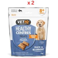 VetIQ Healthy Centres Duck & Blueberry Dog Treats (Pack of 2)