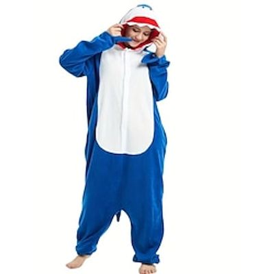 Kid's Adults' Kigurumi Pajamas Nightwear Onesie Pajamas Shark Animal More Costumes Animal Onesie Pajamas Pajamas Funny Costume Cosplay For Men and Women Boys and Girls Animal Sleepwear Cartoon miniinthebox
