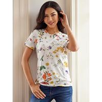 Women's T shirt Tee Floral Daily Print White Short Sleeve Fashion Crew Neck Summer Lightinthebox