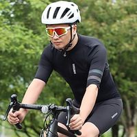 WOSAWE mountain bike riding quick dry breathable long-sleeved top sports tight high elastic sponge straps shorts set Lightinthebox - thumbnail