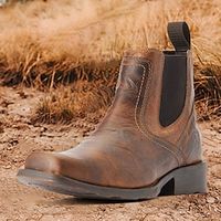 Men's Boots Cowboy Boots Chelsea Boots Retro Walking Casual British Daily PU Warm Wear Resistance Booties  Ankle Boots Loafer Yellow Fall Winter Lightinthebox - thumbnail