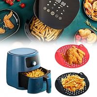 Air Fryer Pad Easy to Clean Non-Stick Air Fryer Silicone Pan 17cm Non-stick Airfryer Baking for Cooking Steaming Basket Baking Form for Airfryer Silicone Tray Air Fryer Kitchen Accessories Basket Tools Mold Fryers Offer Utensils Electric Oil Liner Lightinthebox - thumbnail