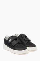 EA Logo Sneakers in Calf Leather EA Logo Sneakers in Calf Leather