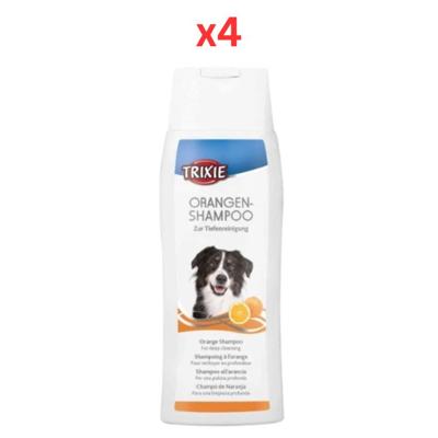 Trixie Orange Shampoo For Dogs 250ml (Pack Of 4)