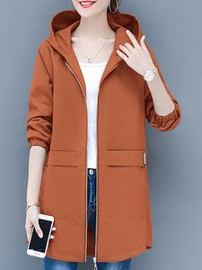 Mid-length hooded jacket