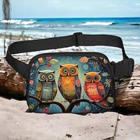 Women's Crossbody Bag Belt Bag Oxford Cloth Nylon Outdoor Daily Holiday Zipper Waterproof Multi Carry Owl Light Red Royal Blue Dark Blue Lightinthebox - thumbnail