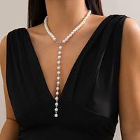 Pendant Necklace Pearl Women's Personalized Sweet Criss Cross Cute Y Shaped Necklace For Wedding Party Lightinthebox