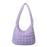 Women's Shoulder Bag Nylon Daily Zipper Large Capacity Foldable Lightweight Geometric Black White Purple miniinthebox - thumbnail