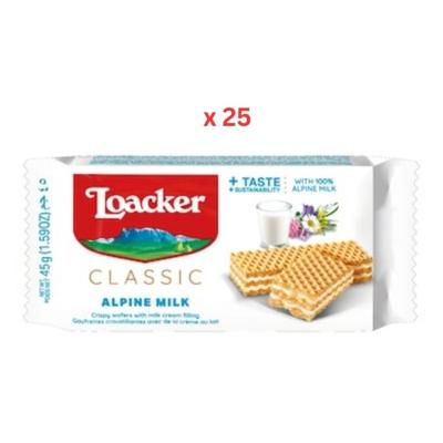 Loacker Classic Alpine Milk Wafers 25X45G