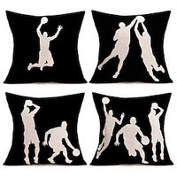 Basketball Pillows Decorative Toss Pillows Cover 1PC Soft Square Cushion Case Pillowcase for Bedroom Livingroom Sofa Couch Chair Lightinthebox - thumbnail