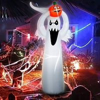 Halloween Inflatable Pumpkin Blow Up White Ghost Doll Spooky Lighted Ghost Doll with Lifting Inflatable Prop Decoration Pumpkin Yard Lawn Prop Decoration for Indoor Outdoor Lightinthebox - thumbnail