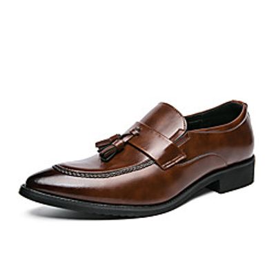 Men's Loafers  Slip-Ons Business Casual Classic Daily Faux Leather Black Brown Spring Lightinthebox