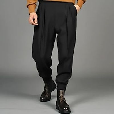 Men's Dress Pants Trousers Pleated Pants Suit Pants Pleated Front Pocket Elastic Cuff Plain Comfort Business Daily Holiday Fashion Chic Modern ArmyGreen Black miniinthebox Men's Dress Pants Trousers Pleated Pants Suit Pants Pleated Front Pocket Elastic Cuff Plain Comfort Business Daily Holiday Fashion Chic Modern ArmyGreen Black miniinthebox