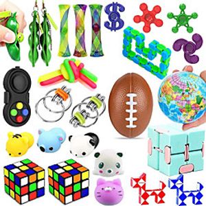 Sensory Fidget Toys Set 28 Pcs. Stress Relief and Anti-Anxiety Tools Bundle for Kids and Adults Special Toys Assortment for Birthday Party Favors Classroom Rewards Prizes Pinata Fillers Lightinthebox