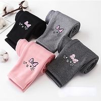 Kids Girls' Leggings Animal Active School 7-13 Years Spring YM fleece leggings-pink YM fleece pants-bear black YM fleece pants-bear light gray Lightinthebox - thumbnail