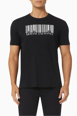 Barcode Print T-shirt in Cotton Jersey Barcode Print T-shirt in Cotton Jersey