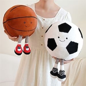 Amuseable Sports Football Plush Sports Soccer Ball Basketball Plush Toy Soft Soccer Pillow Toy Adorable Soccer Model Home Party Decorations Party Favors Souvenirs Puzzle Toys Lightinthebox