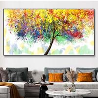 Mintura Handmade Colorful Tree Oil Paintings On Canvas Wall Art Decoration Modern Abstract Large Picture For Home Decor Rolled Frameless Unstretched Painting Lightinthebox