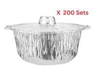 Hotpack Aluminium Pot Container With Hood - 200 Sets - APOT21
