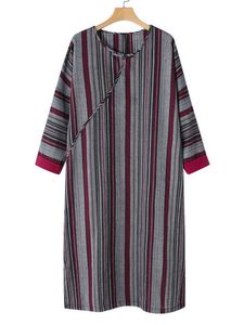 Vintage Stripe Print Women Dresses