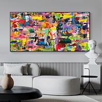 Abstract Colorful Oil Painting hand painted Colorful Textured Painting on Canvas Custom Wall Decor painting for Living room Home Decor Modern Colorful artwork painting Wall Art Lightinthebox