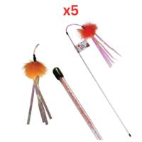 Nutrapet Cat Pom Pom Cat Wand For Cat Toy (Pack Of 5)
