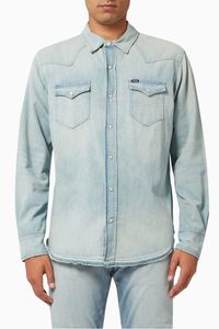 Western Denim Shirt in Cotton