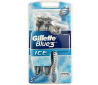 Gillette Blue 3 Ice Disposable Shaving Razor, Pack of 3, for Men