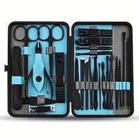 10152025pcs Stainless Steel Makeup Kit  Manicure set, Nail Clipper Set, With Black Leather Travel For Men  Women Lightinthebox - thumbnail