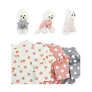 Dog Cat Shirt / T-Shirt Elegant Adorable Cute Dailywear Casual / Daily Dog Clothes Puppy Clothes Dog Outfits Breathable White Pink Gray Costume for Girl and Boy Dog Cotton S M L XL XXL miniinthebox