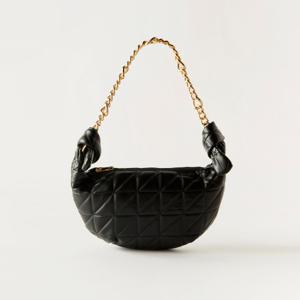 Sasha Quilted Baguette Bag with Zip Closure