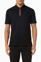 Selvedge Logo Tape Polo in Cotton Piqué Selvedge Logo Tape Polo in Cotton Piqué