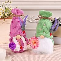 Mother's Day Knitted Hat Doll Tabletop Ornament - No-Face Old Man Gnome Elf Figurine Decorative Piece Lightinthebox