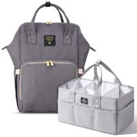 Sunveno Diaper Bag With USB - Diaper Caddy - Grey CMSN_DPCA_GY